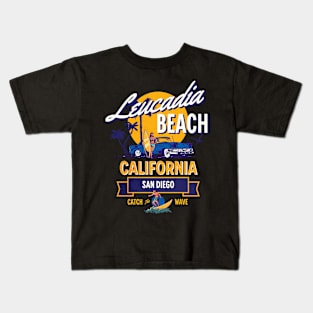 Leucadia Beach California Summer Paradise Kids T-Shirt